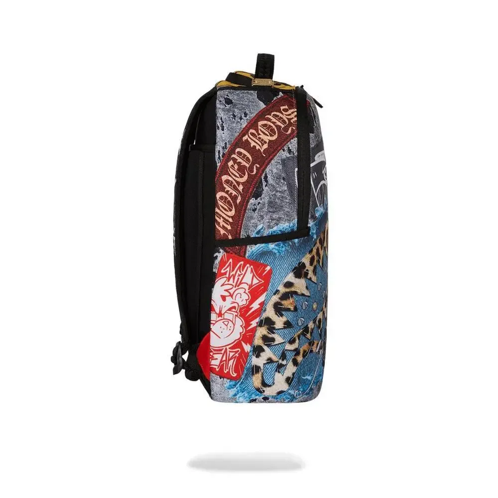 Sprayground Patchwork Punk DLXR Unisex Multicolor Graphic Print Backpack SPR39